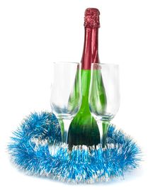 Champagne And Wine Glasses Stock Image Champagne And Wine Glasses Stock Image