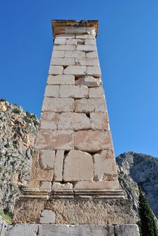 Column In Delphi Royalty Free Stock Photography Column In Delphi Royalty Free Stock Photography