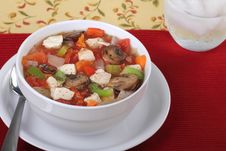 Chicken Vegetable Soup Royalty Free Stock Photo