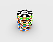 Stack Of Casino Counters Royalty Free Stock Photography