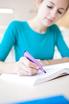 College Student In A Library Stock Images College Student In A Library Stock Images
