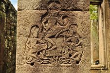 Apsara Carved On The Stone At Bayon Stock Image Apsara Carved On The Stone At Bayon Stock Image