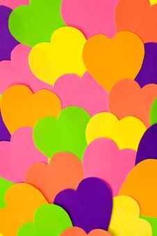 Colourful Haper Hearts Stock Images Colourful Haper Hearts Stock Images