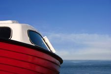 Detail Of A Boat With Sea And Sky Stock Photography