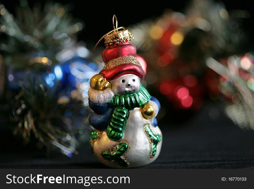 Assorted holiday festive decorations of various types. Assorted holiday festive decorations of various types