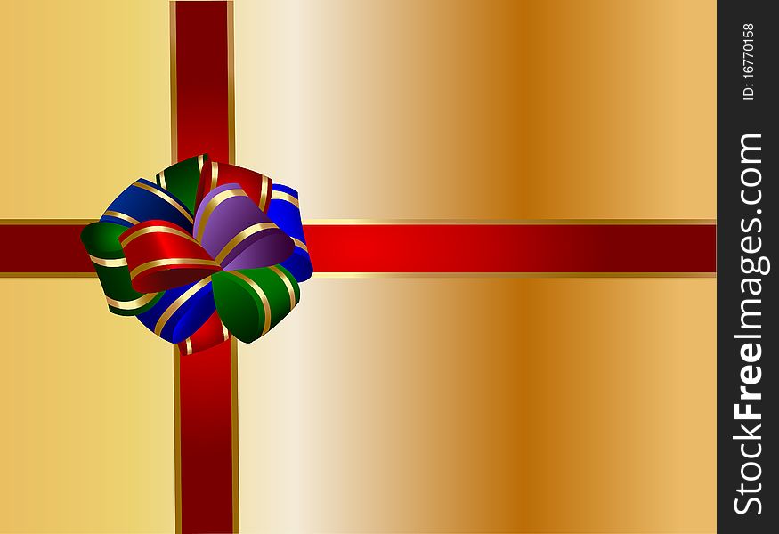 Illustration of a christmas present background