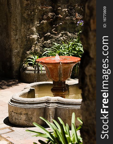 Fountain in ruins in Antigua, Guatemala. Fountain in ruins in Antigua, Guatemala