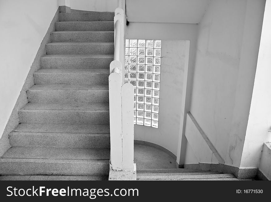 Staircase inside building for fire exit