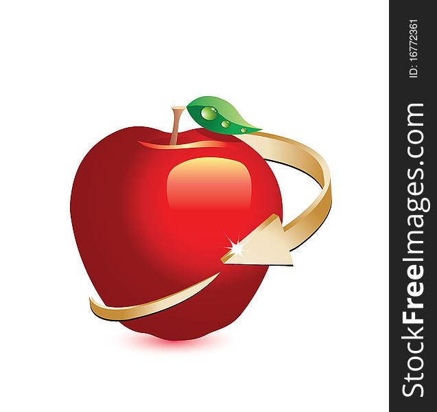 Apple red green concept conceptual colour fruit food