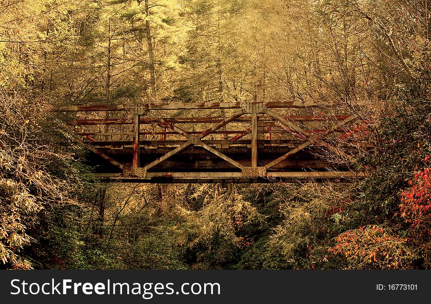 This is the overpass in the woods