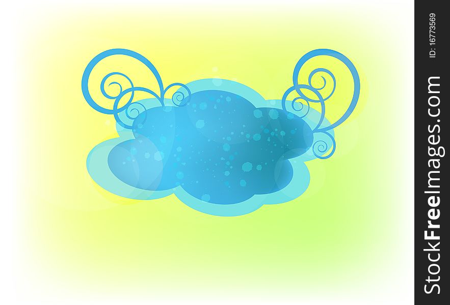 Blue cloud frame for your design