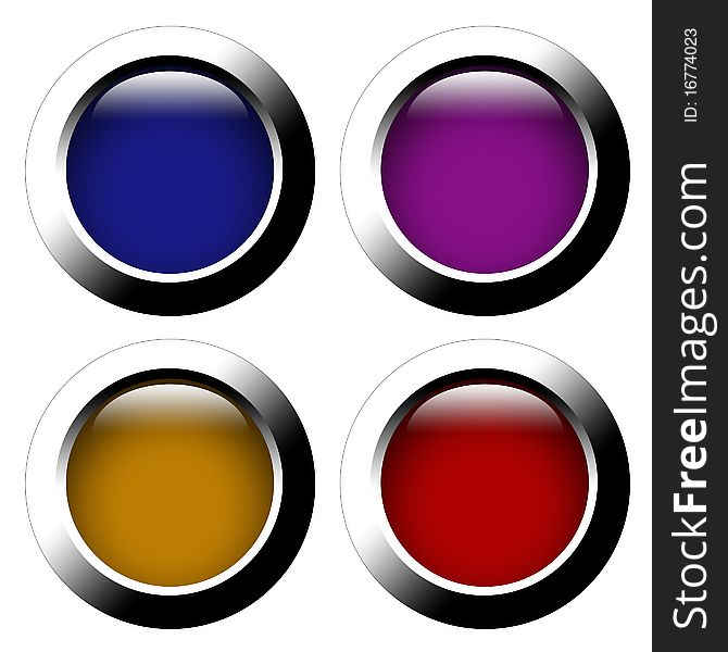 Set of color web buttons