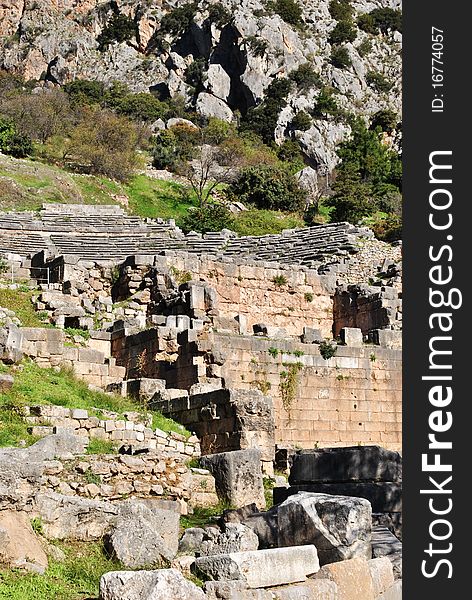 A view of apollo ancient - delphi , greece. A view of apollo ancient - delphi , greece