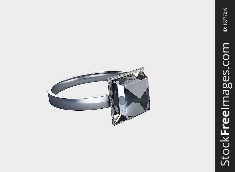 Silver Ring With Diamonds