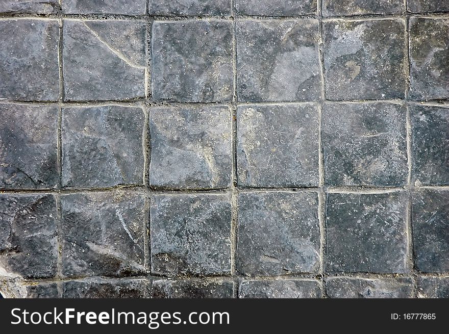 Pattern stone floor