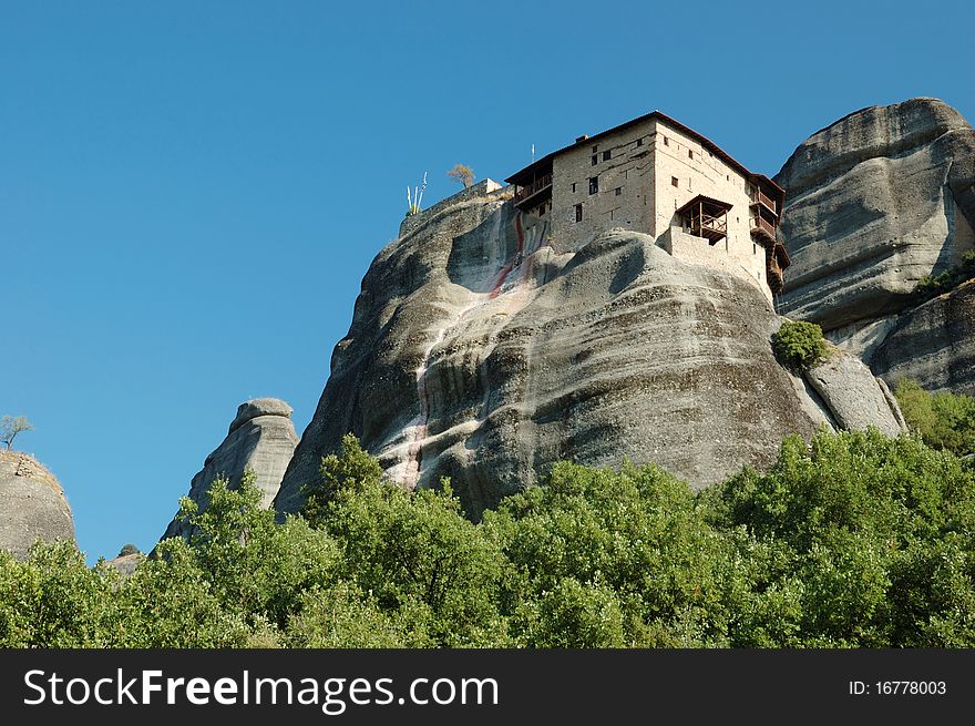 Agios Nikolaos Rock Monastery At Meteora,Greece