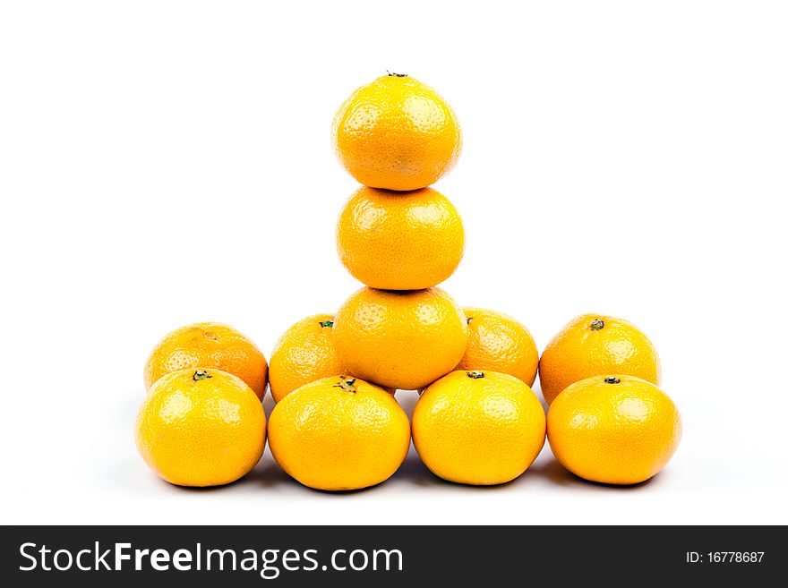 Tangerines Isolated On White