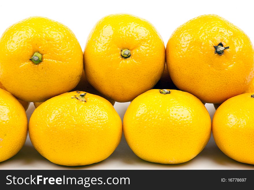Tangerines Isolated On White