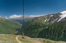 Sky Lift On Mountain Tcheget. Stock Image Sky Lift On Mountain Tcheget. Stock Image