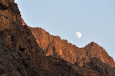 Moon Ower Mountains Royalty Free Stock Image Moon Ower Mountains Royalty Free Stock Image
