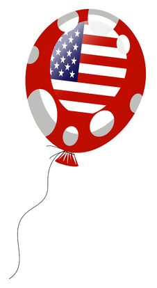 Red Balloon Of American Flag Stock Photography Red Balloon Of American Flag Stock Photography