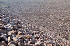 Slope Of Water Dam Built By Stone Royalty Free Stock Image Slope Of Water Dam Built By Stone Royalty Free Stock Image