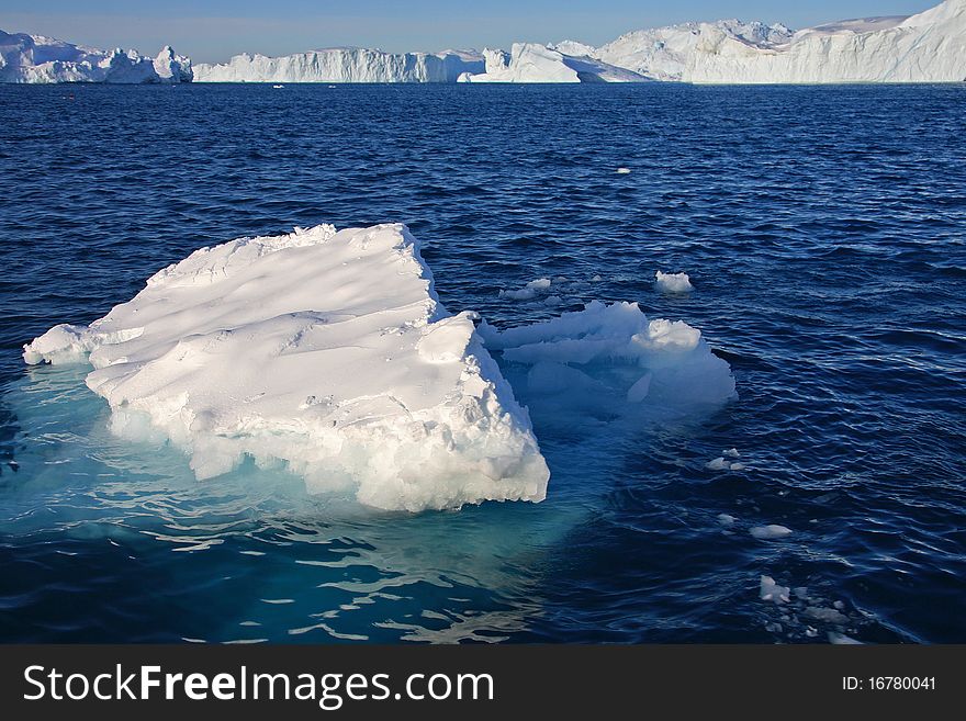 Small Iceberg floating in Disko Bay, Ilulissat, Greenland