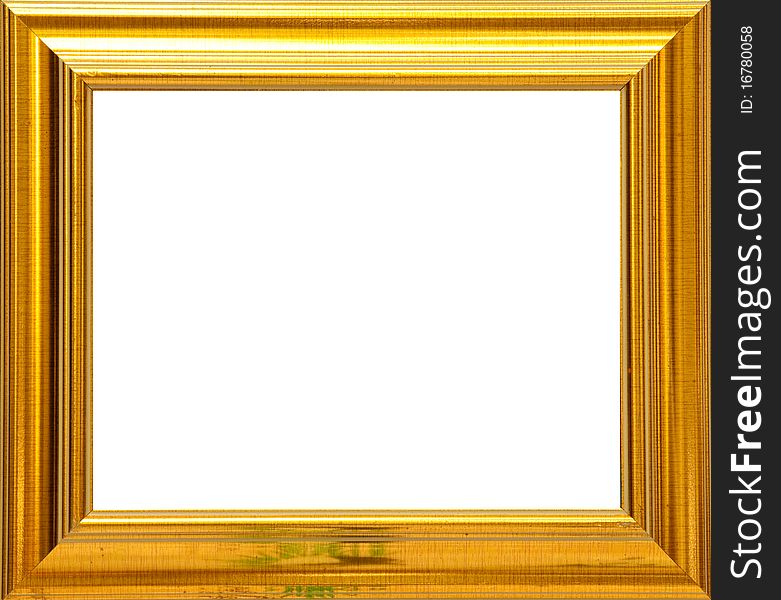 Isolate Wooden frame on white background