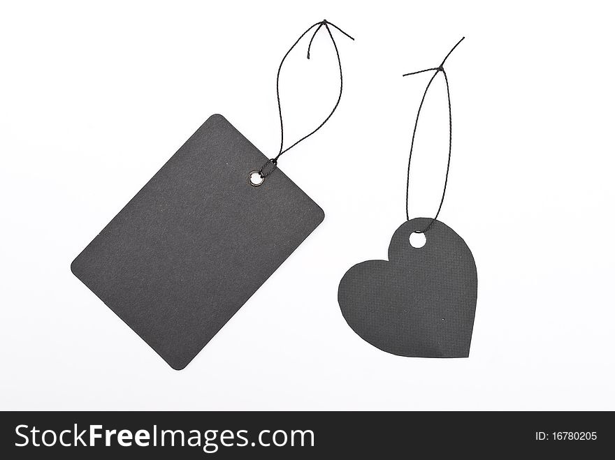 Black gift tags
