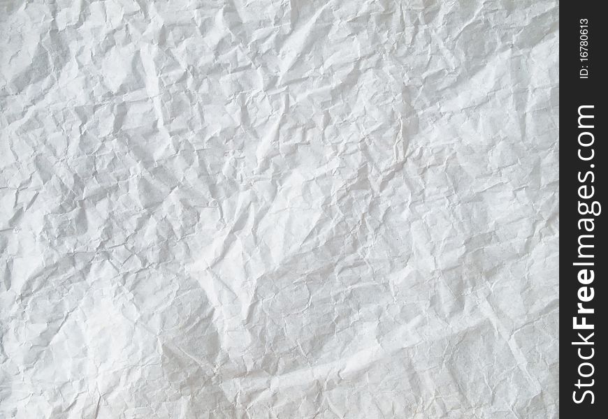 White crumpled paper