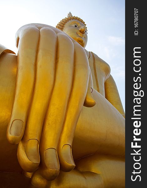 Big Buddha statue in thailand.