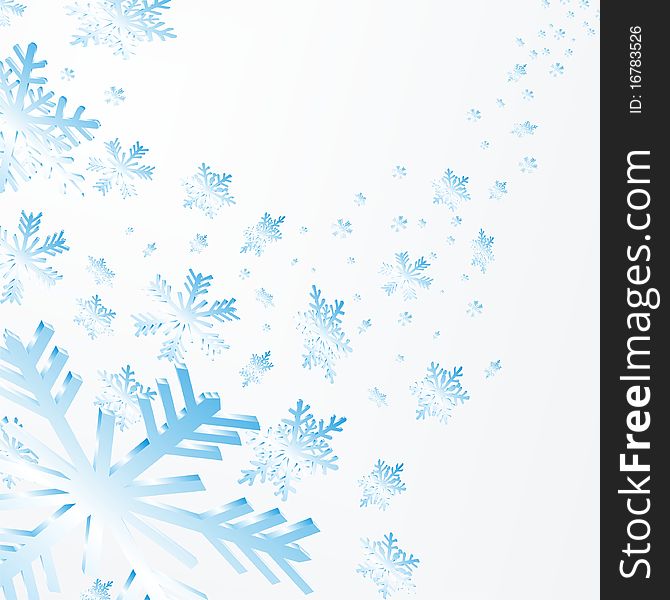 Christmas Background With Snowflakes