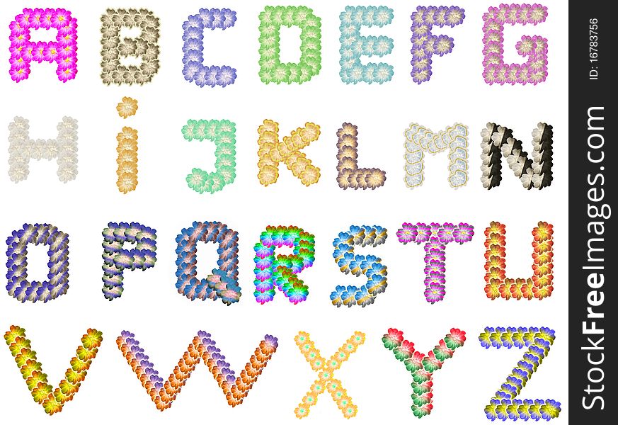 A big colored alphabet for children's