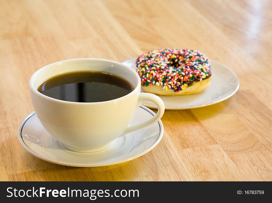 Coffee and donut, a common and unhealthy breakfast