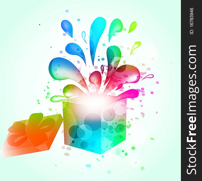 Gift box abstract background. Vector eps10 illustration