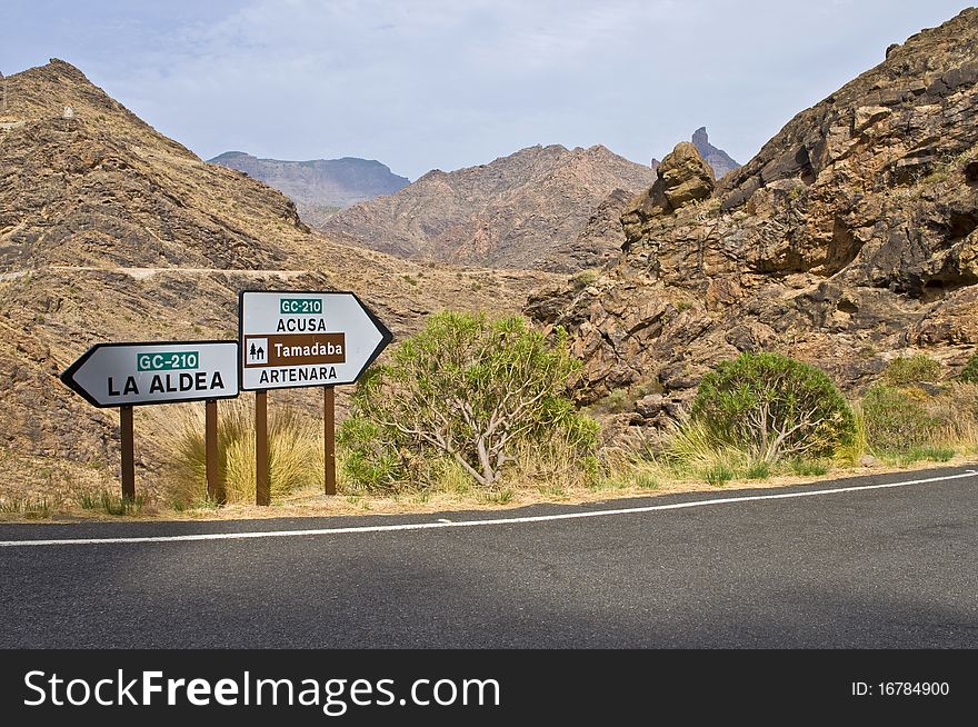 Photo of a route in Gran Canaria island hinterland. Photo of a route in Gran Canaria island hinterland.