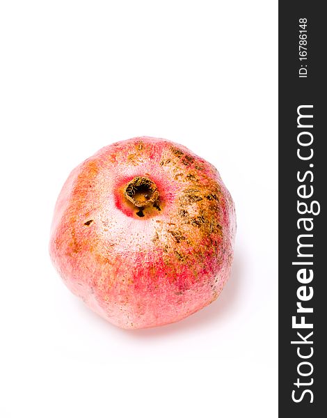 Pomegranate isolated on white background - studio shoot