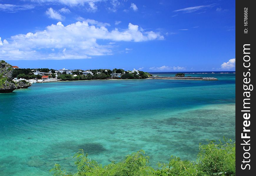 Blue sea of Okinawa Summer