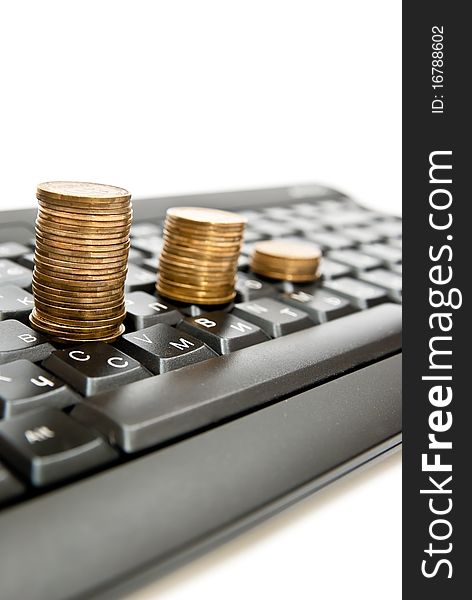 Coins On Keyboard