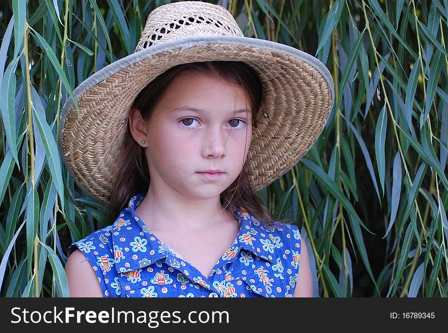 Teen girl outdoor at summer. Near Kiev,Ukraine
