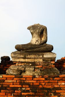 Headless Buddha Ruins At The Temple In Ayutthaya Royalty Free Stock Photo Headless Buddha Ruins At The Temple In Ayutthaya Royalty Free Stock Photo