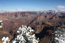 Grand Canyon With Snow In Winter Royalty Free Stock Photography Grand Canyon With Snow In Winter Royalty Free Stock Photography