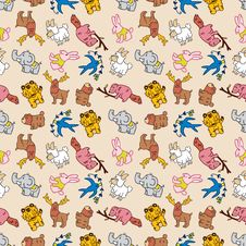 Seamless Cute Animal Pattern Stock Photos Seamless Cute Animal Pattern Stock Photos