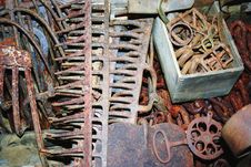 Assorted Rusted Tools Royalty Free Stock Photo