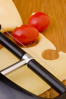 Cheese Slice And Red Tomato Royalty Free Stock Photo Cheese Slice And Red Tomato Royalty Free Stock Photo