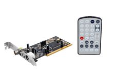 TV Tuner Card And Remote Control Royalty Free Stock Image