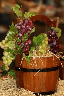 Bunch Of Grapes In A Bucket Royalty Free Stock Photo Bunch Of Grapes In A Bucket Royalty Free Stock Photo