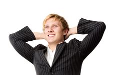Young Man Thinking About Something Stock Photo Young Man Thinking About Something Stock Photo