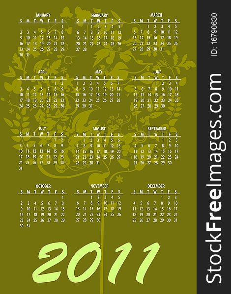 style design Colorful Calendar for 2011