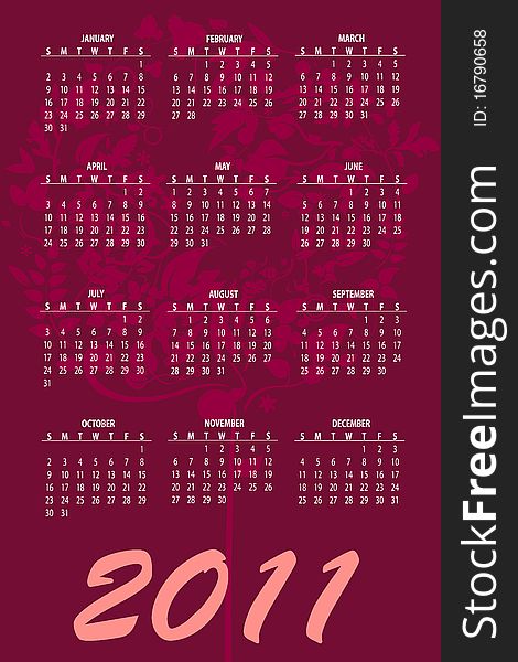 Calendar for 2011